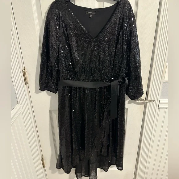Lane Bryant Black Sequin Dress